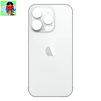 Задняя крышка (стекло) для Apple iPhone 14 Pro MAX, цвет: белый (широкое отверстие под камеру)