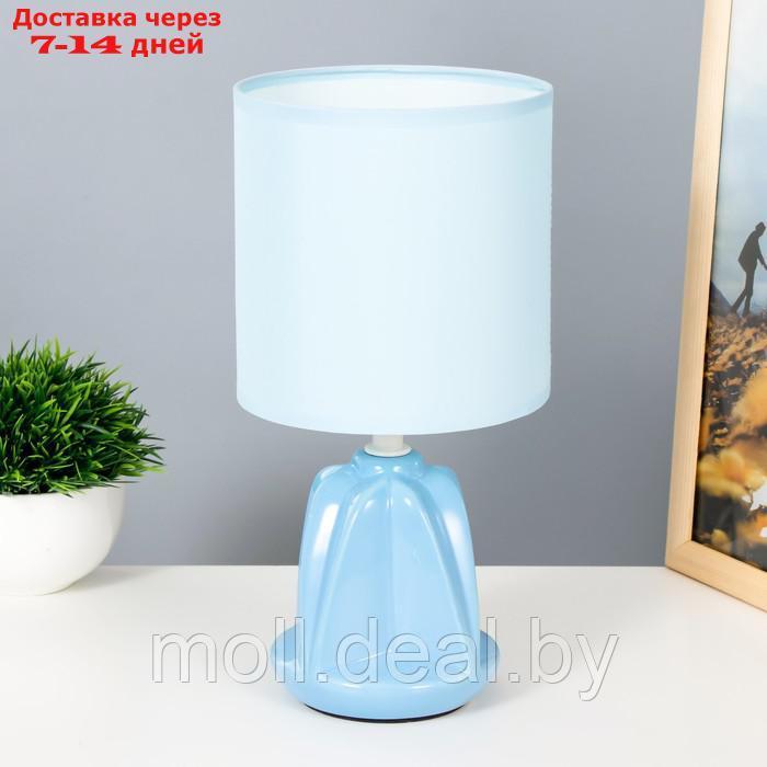 Настольная лампа "Лаура" Е14 40Вт голубой 13х13х26,5 см - фото 1 - id-p197644629