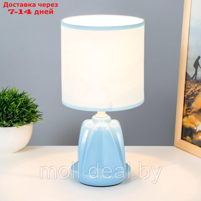 Настольная лампа "Лаура" Е14 40Вт голубой 13х13х26,5 см - фото 2 - id-p197644629