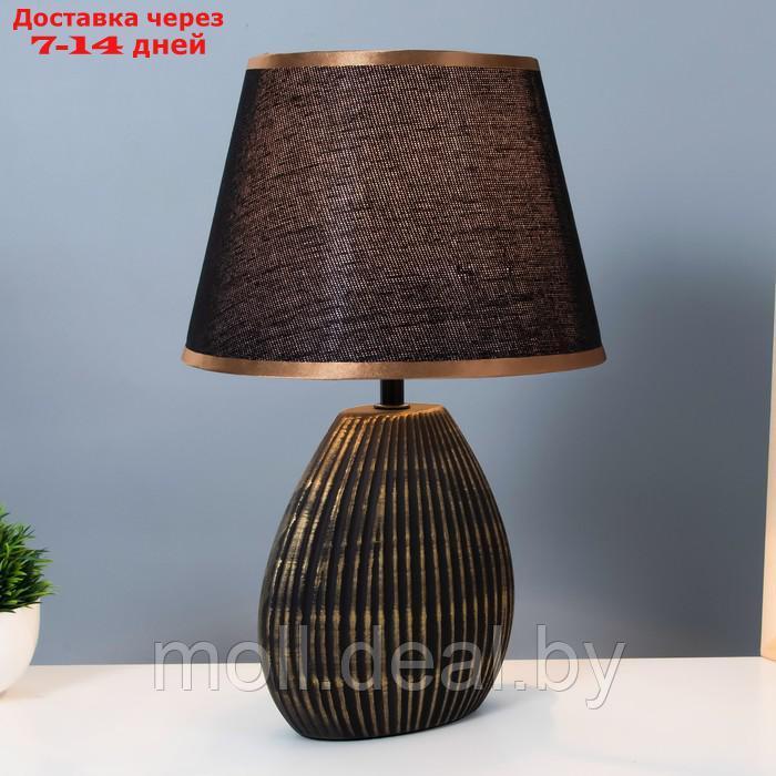 Настольная лампа "Аллано" E14 40Вт черно-золотой 20х25х39 см - фото 2 - id-p197644659