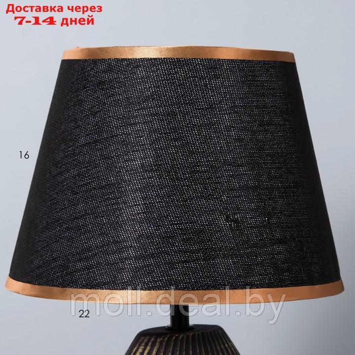 Настольная лампа "Аллано" E14 40Вт черно-золотой 20х25х39 см - фото 4 - id-p197644659