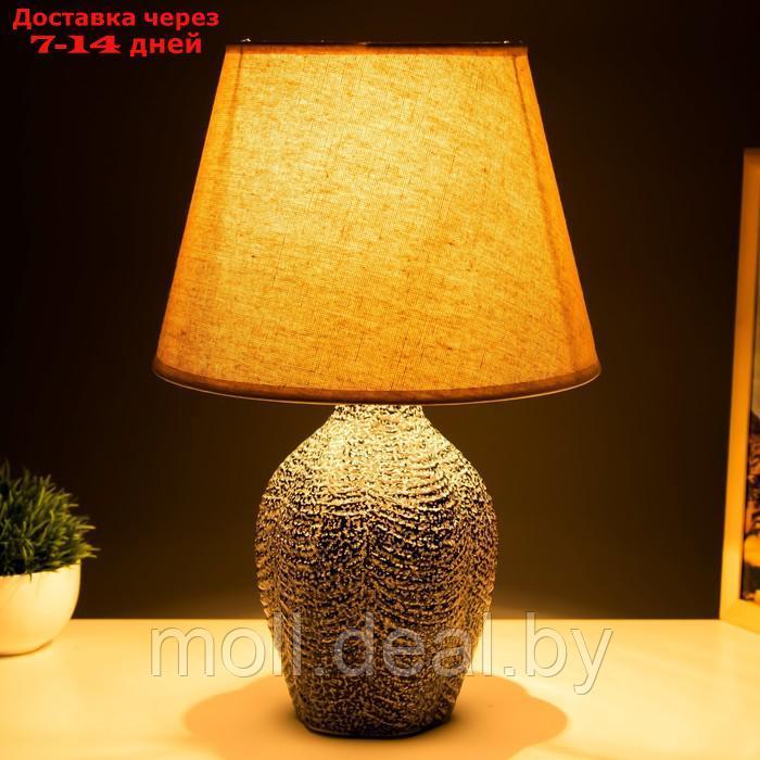 Настольная лампа "Тайни" E14 40Вт серый 24,5х24,5х39 см - фото 3 - id-p197644662