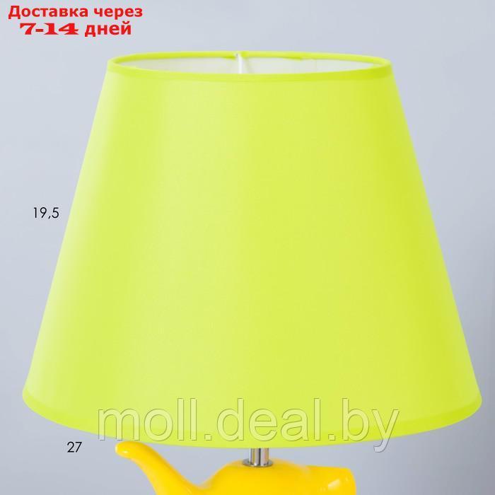 Настольная лампа "Птичка" Е14 40Вт желто-зеленый 28х28х47 см - фото 4 - id-p197644676