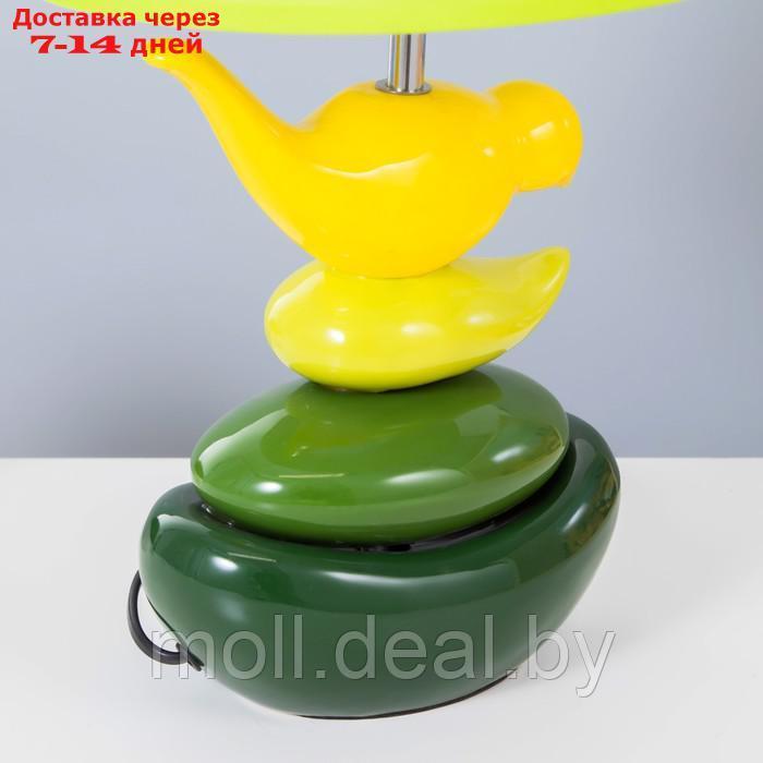 Настольная лампа "Птичка" Е14 40Вт желто-зеленый 28х28х47 см - фото 5 - id-p197644676