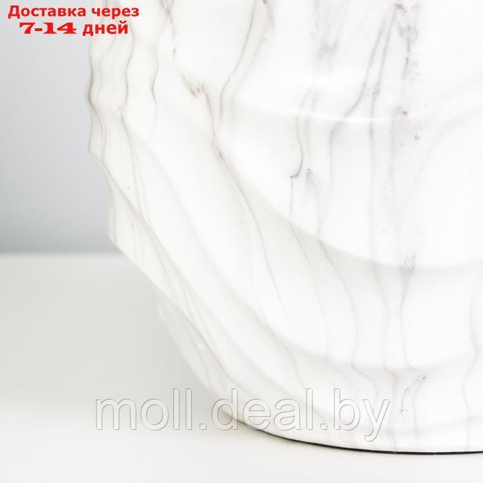Настольная лампа "Скарла" E14 40Вт бело-серый 30х30х46 см - фото 4 - id-p197644681