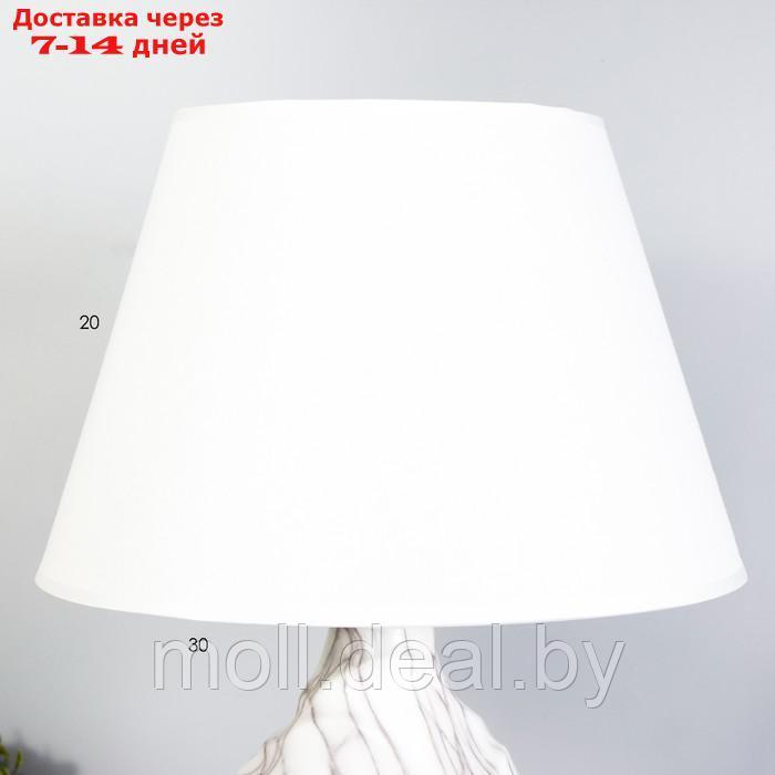 Настольная лампа "Скарла" E14 40Вт бело-серый 30х30х46 см - фото 6 - id-p197644681
