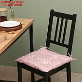 Сидушка на стул Этель "Орнамент" 40х40 см, цв. розовый, 100% полиэстер