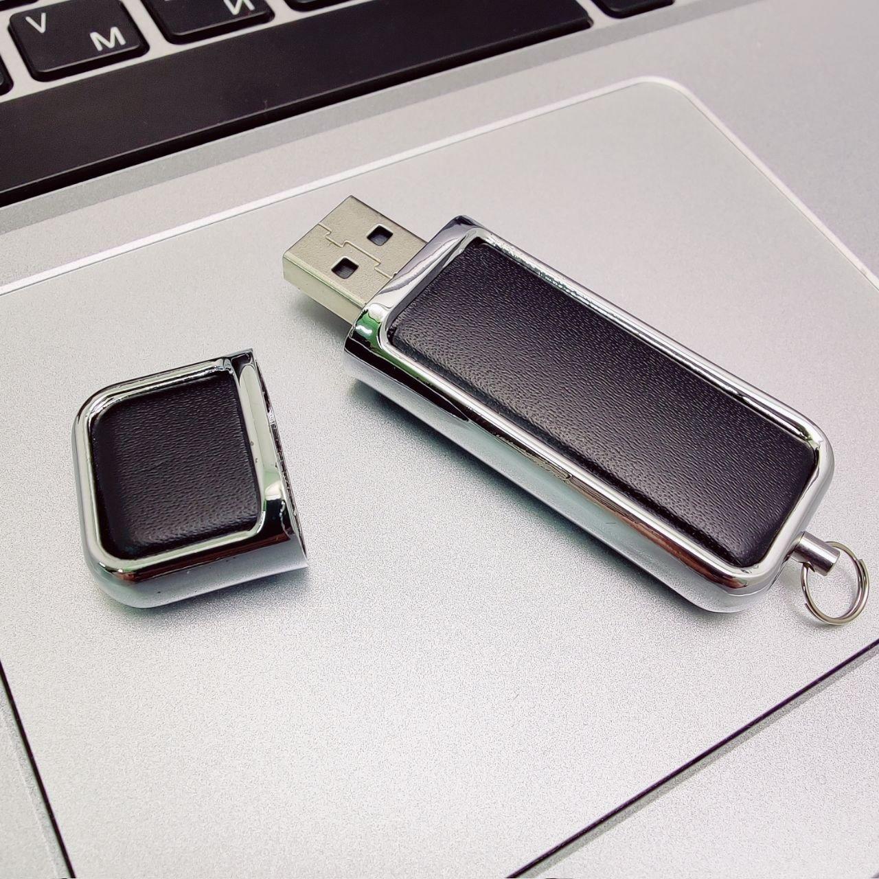 USB накопитель (флешка) Business кожа / металл, 16 Гб - фото 3 - id-p197760195