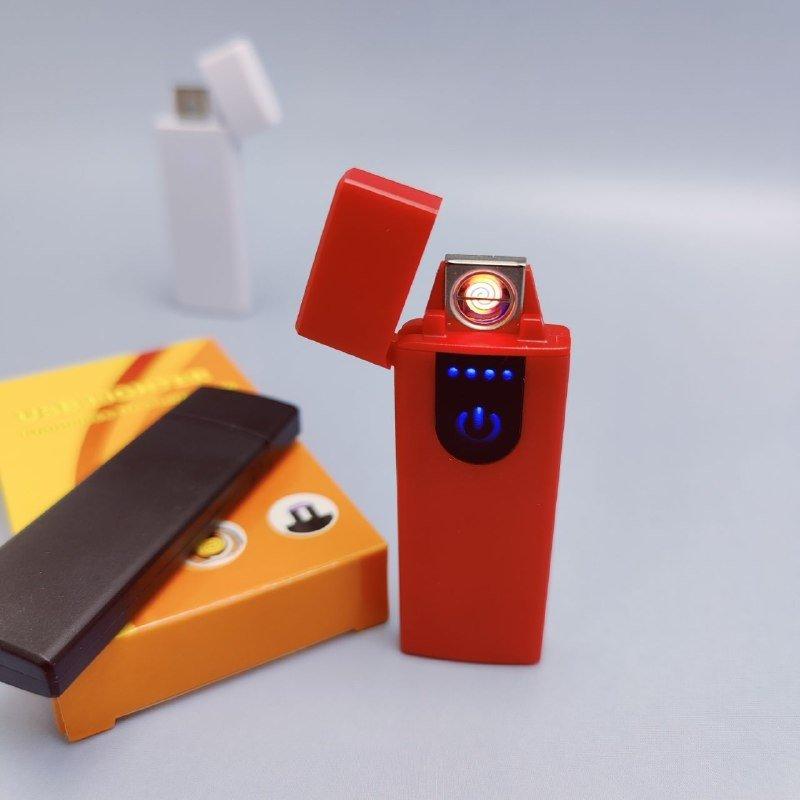 Зажигалка USB пьезозажигалка USB LIGHTER (беспламенная, перезаряжаемая). Красная - фото 3 - id-p197760253