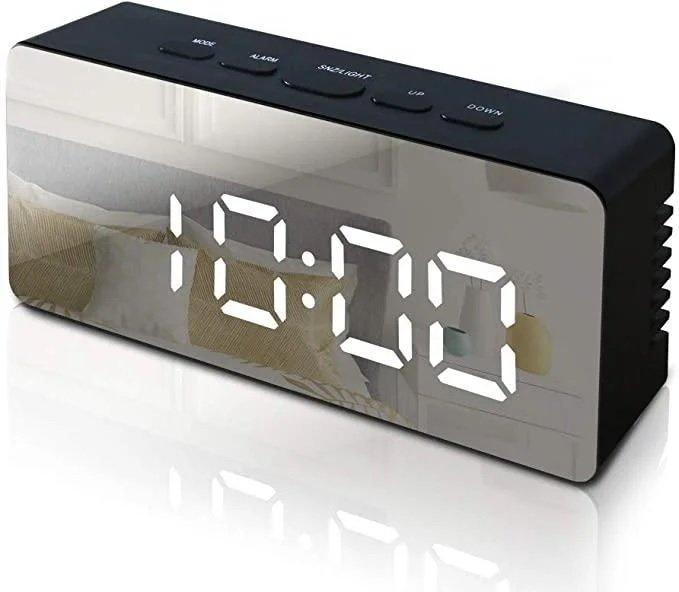 Настольные зеркальные LED-часы YQ-719 (часы, будильник, термометр, календарь) - фото 4 - id-p197760261