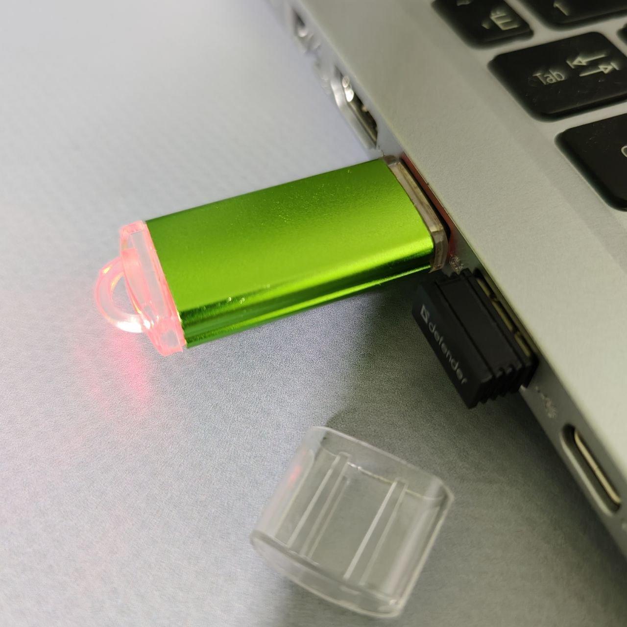 USB накопитель (флешка) Classic Comfort металл / пластик, 16 Гб. Зеленая - фото 6 - id-p197760262