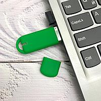 USB  накопитель (флешка) Shape с покрытием софт тач, 16 Гб .Зеленая