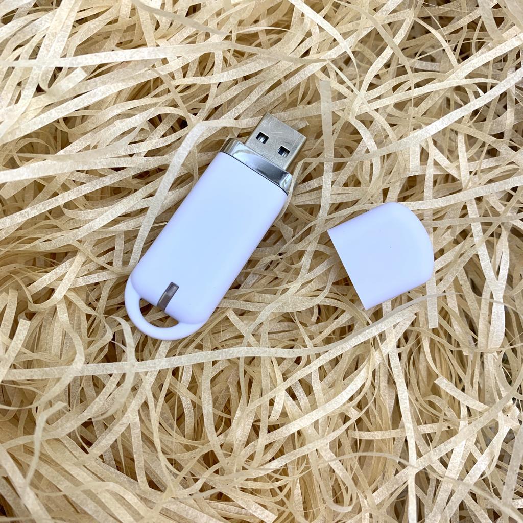 USB накопитель (флешка) Shape с покрытием софт тач, 16 Гб. Белая - фото 4 - id-p197760235