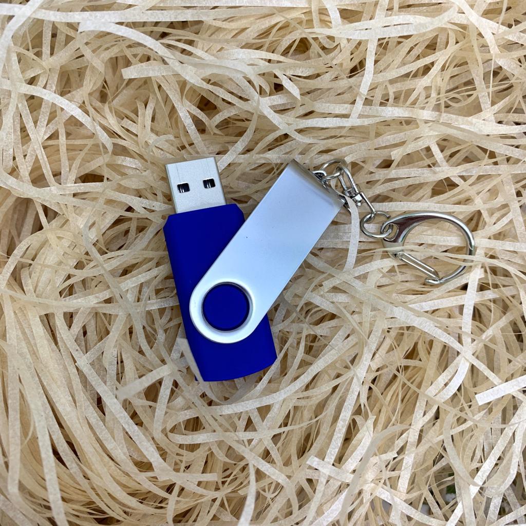USB накопитель с брелком (флешка) Twist , 32. Гб. Синяя - фото 4 - id-p197760237