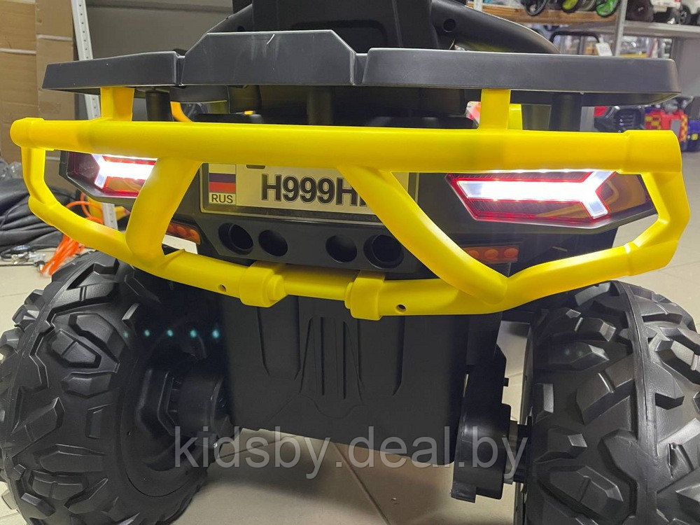 Детский электроквадроцикл RiverToys H999HH (желтый) полноприводный - фото 6 - id-p177649456