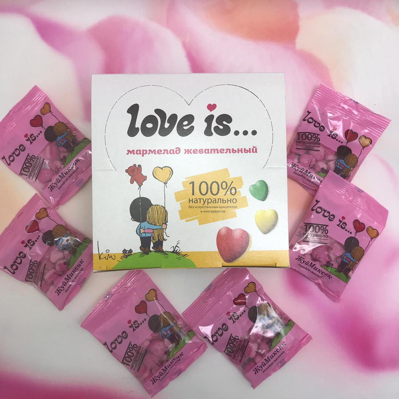 Блок мармелада жевательного Love is 100% натурально (блок 24 шт). Мята - Лимон - Лайм - фото 7 - id-p197761289