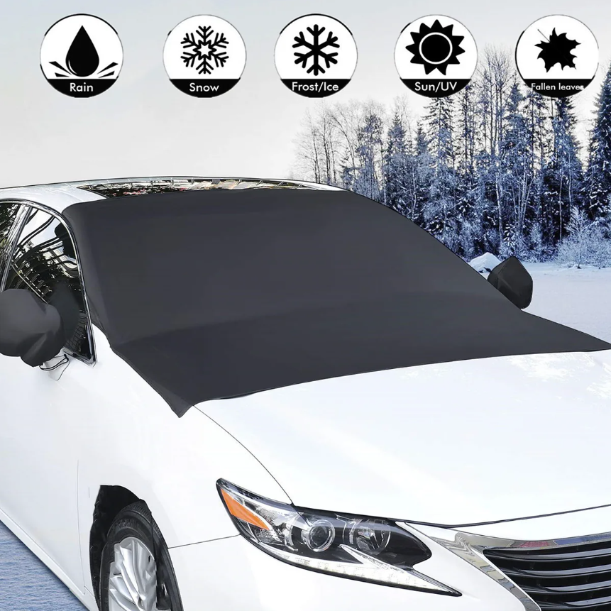 Защитный 2-сторонний чехол / накидка на магнитах на лобовое стекло Winter Windshield Cover 170 х 120 см - фото 8 - id-p197761297