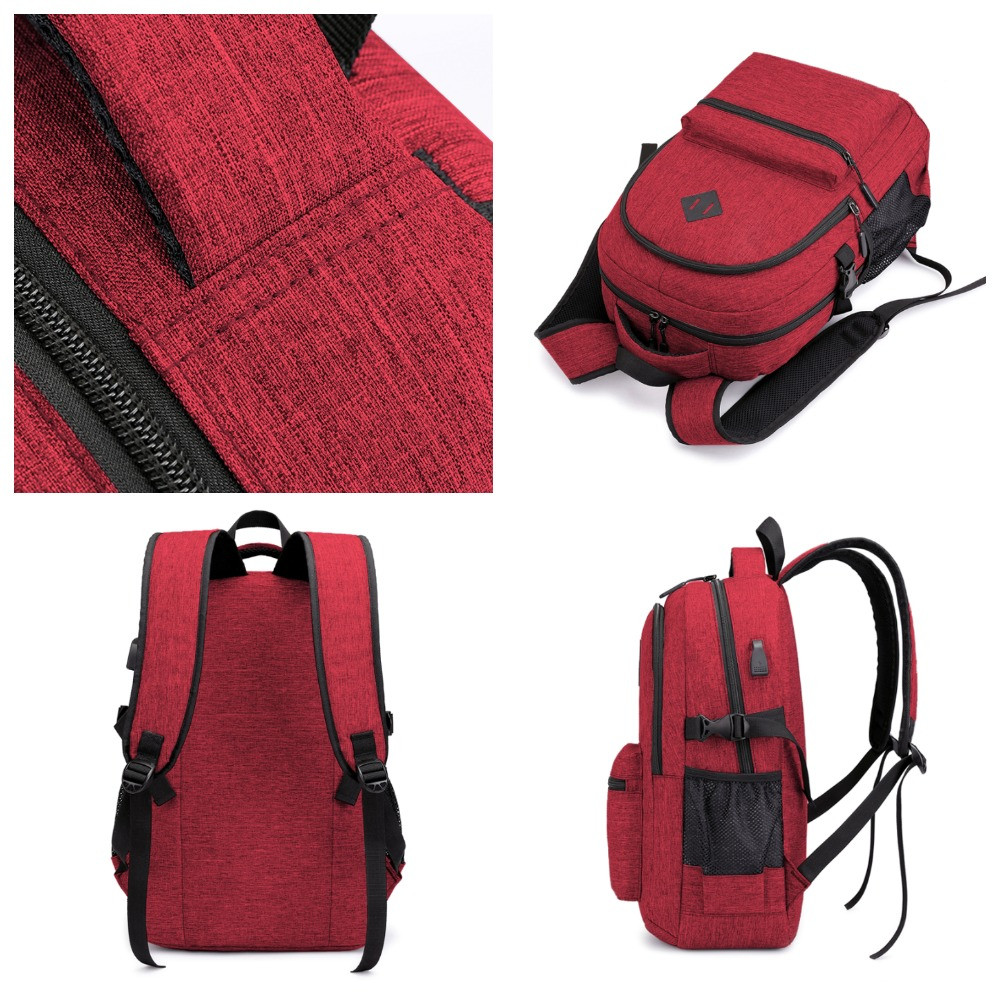 Городской рюкзак "Gerk " с USB и отделением для ноутбука до 17,32" Красный - фото 2 - id-p197760646