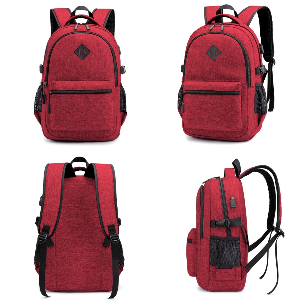 Городской рюкзак "Gerk " с USB и отделением для ноутбука до 17,32" Красный - фото 3 - id-p197760646