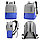 Городской рюкзак "Urban" с USB и отделением для ноутбука до 15.75" Серый с синим, фото 2