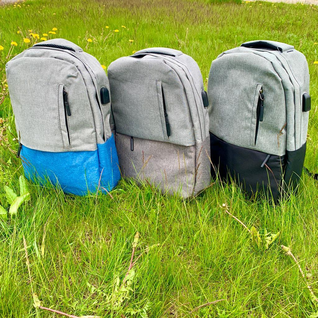 Городской рюкзак "Urban" с USB и отделением для ноутбука до 15.75" Серый с синим - фото 9 - id-p197760650