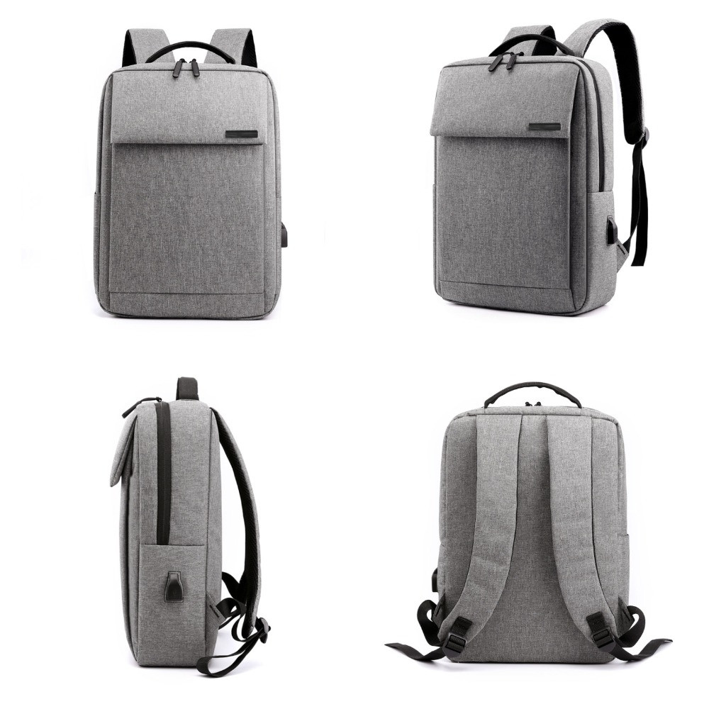 Городской рюкзак "Кембридж" с USB и отделением для ноутбука до 14.5" Серый - фото 2 - id-p197760651