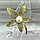 Бижутерия брошь "Пятилистный клевер" 4 см Цвет Серебро, фото 2
