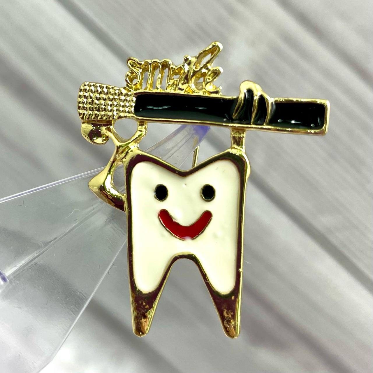 Бижутерия брошь для стоматолога "Зубки" 3.5 см Желтая - фото 6 - id-p197761104