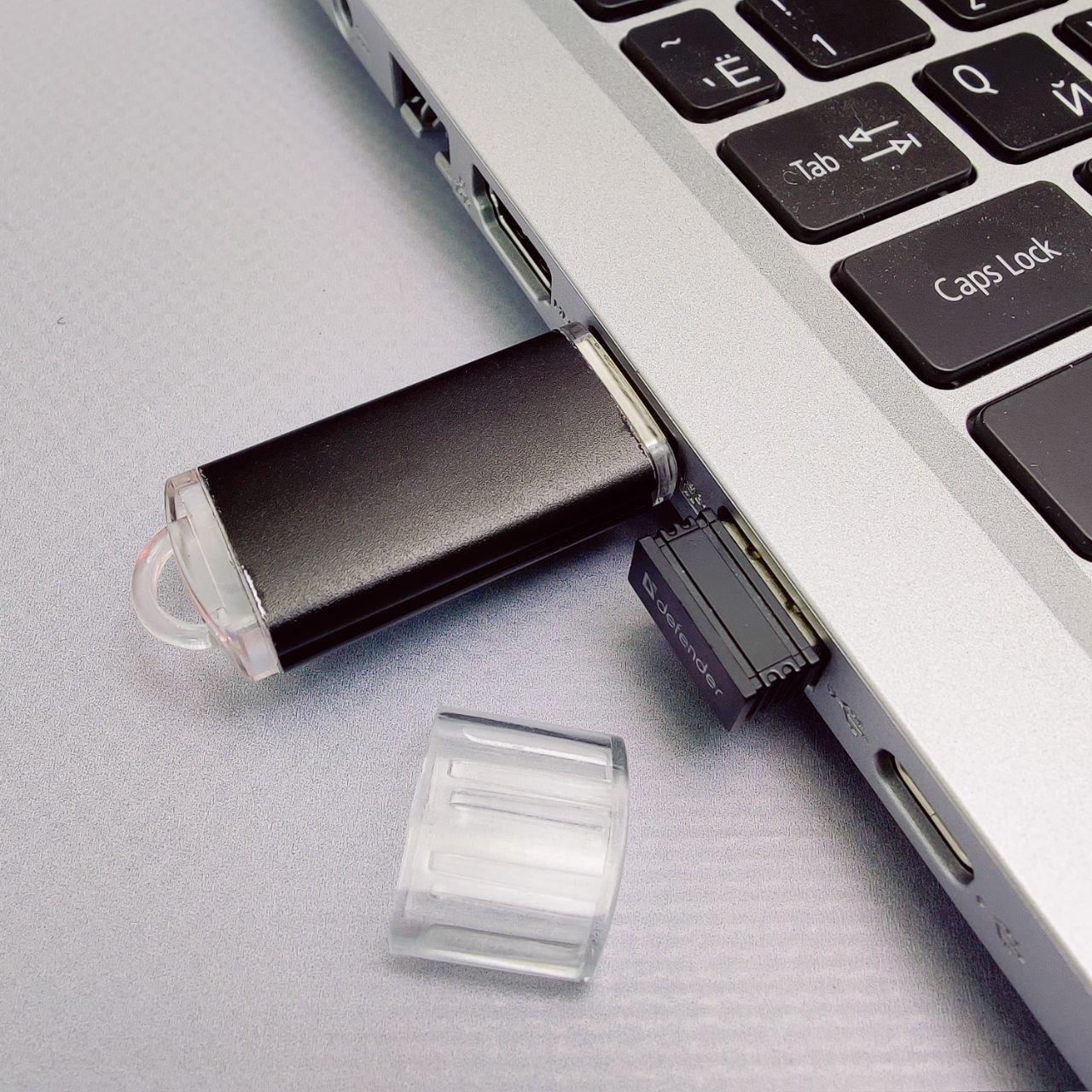 USB накопитель (флешка) Classic Comfort металл / пластик, 16 Гб. Черная - фото 1 - id-p197761479