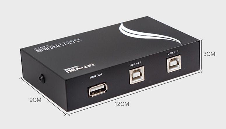 Адаптер - переключатель - свитч USB-B - USB2.0 для подключения принтера или сканера к двум ноутбукам или - фото 5 - id-p197761586