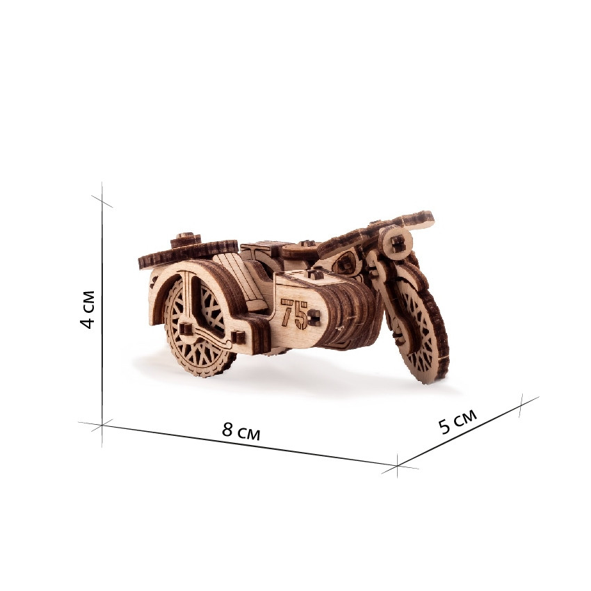 Деревянный конструктор (сборка без клея) UNIT "МОТОЦИКЛ М-72 UNIWOOD - фото 8 - id-p197761928