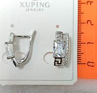 Серьги Xuping Ксюпинг 61404 классические женские красивые серебристый бижутерия