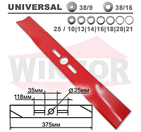 З/Ч Нож для газонокосилки Universal ZCD M001 37,5см. Д2,5см (LMB-001U)