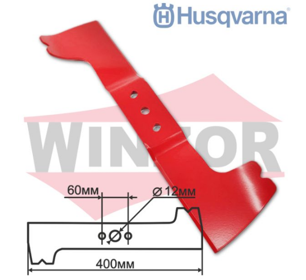 З/Ч Нож для газонокосилки HUSQVARNA 587 38 63-10 – 40,0см. Д1,2см. (LMB-H140)