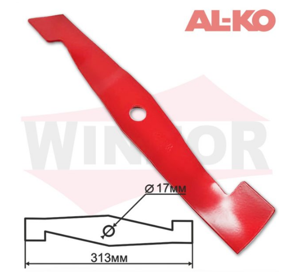 З/Ч Нож для газонокосилки Alko ZCD M001 31,3см. Д1,7см. (LMB-001A)