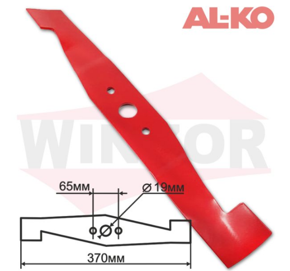 З/Ч Нож для газонокосилки Alko ZCD M002 37см. Д1,9см. (LMB-002A)