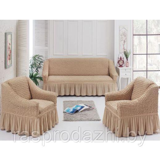 Чехол для мягкой мебели VIKA 3-х местный диван + 2 кресла - фото 1 - id-p197776696