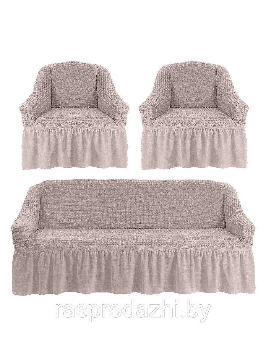 Чехол для мягкой мебели VIKA 3-х местный диван + 2 кресла - фото 4 - id-p197776696