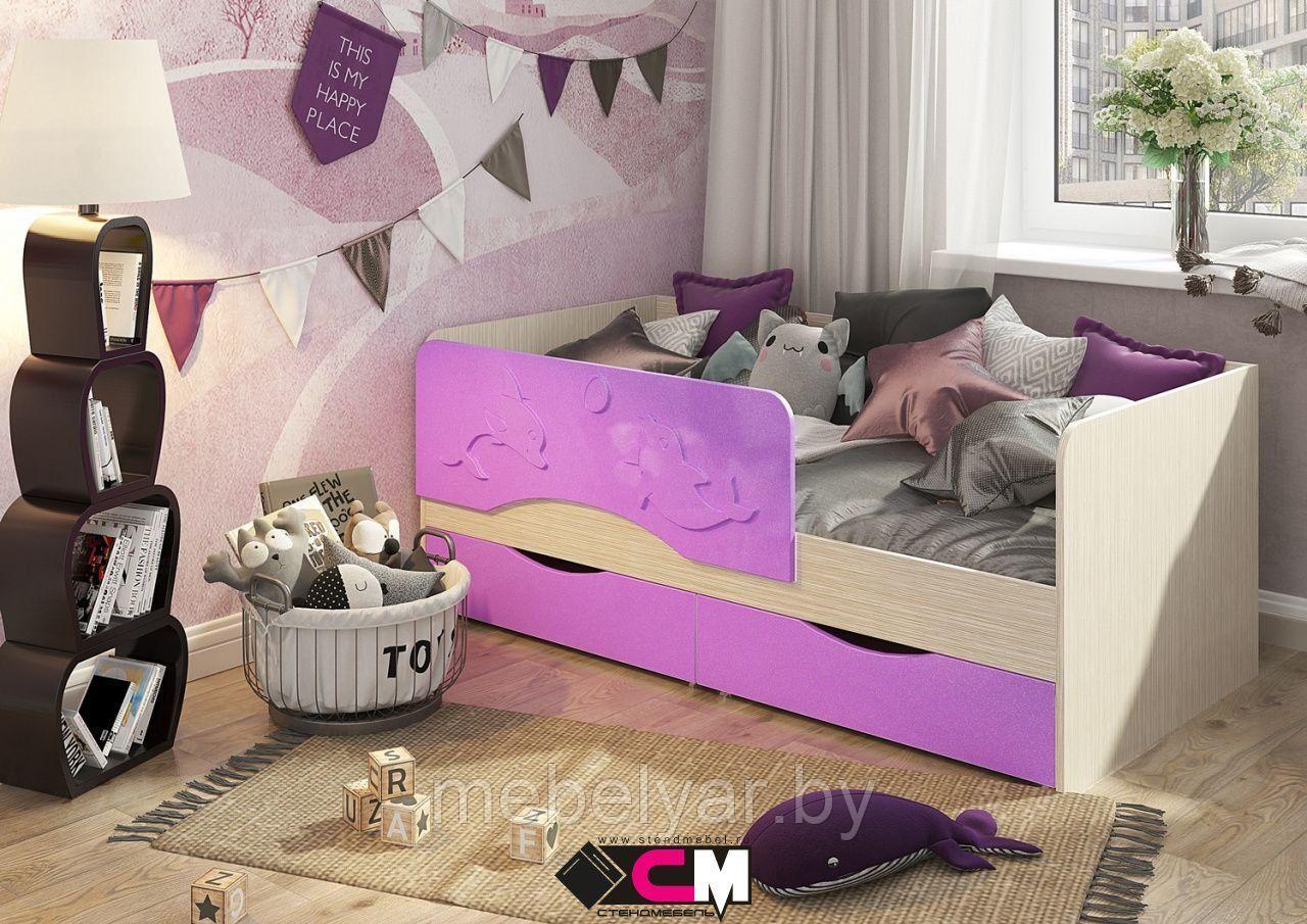Кровать Алиса ваниль 1,6 м (5 вариантов цвета) Стендмебель
