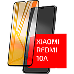 Защитное стекло Xiaomi Redmi 10A (Черное) с полной проклейкой EXPERTS FULL SCREEN GLASS 9D