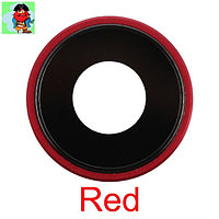 Кольцо (рамка) камеры со стеклом для iPhone XR, цвет: красный