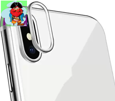 Кольцо (рамка) камеры для iPhone X, цвет: серебро - фото 1 - id-p197780133