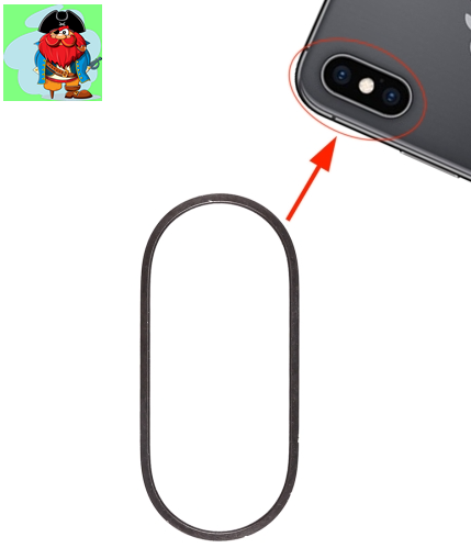 Кольцо (рамка) камеры для iPhone XS / XS Max, цвет: черный - фото 1 - id-p197780098