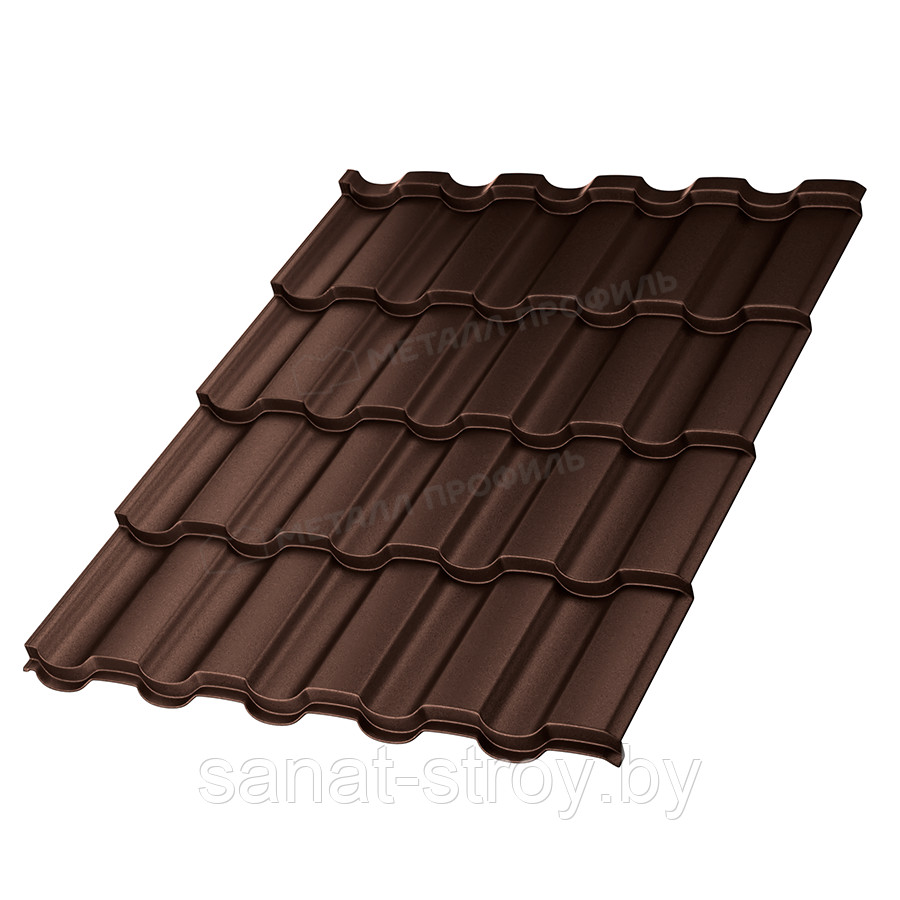 Металлочерепица МП Монтекристо-M (VALORI-20-Brown-0.5) Brown - фото 1 - id-p197785108