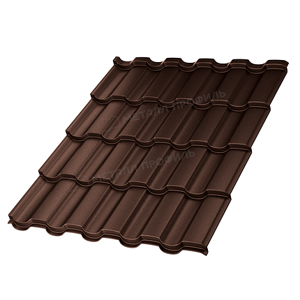 Металлочерепица МП Монтекристо-XL (VALORI-20-Brown-0.5)  Brown, фото 2