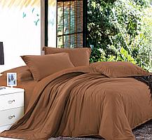 Пододеяльник из сатина на молнии 175х215 цвет шоколад