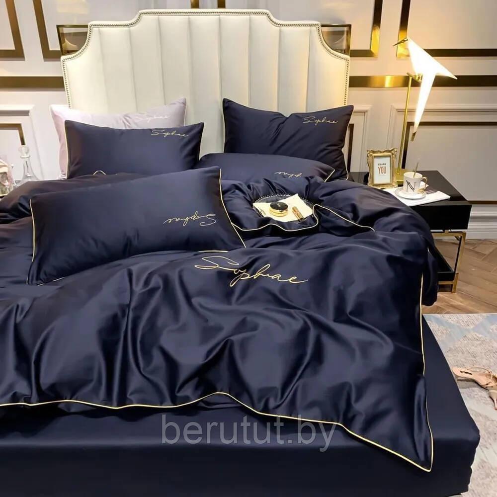 Комплект постельного белья 2-x спальный MENCY ЖАТКА Синий - фото 1 - id-p197788357