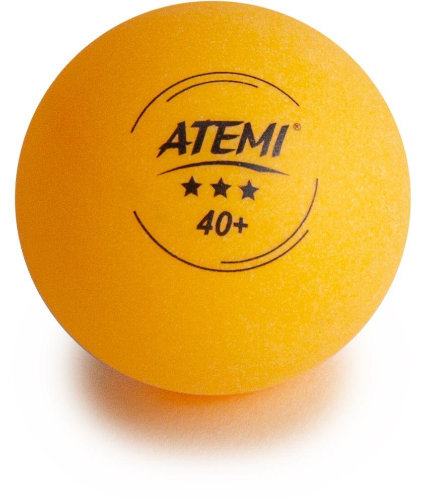 Мячи для настольного тенниса Atemi 3* оранжевые (6 шт) - фото 2 - id-p197797759