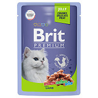 "Brit" Premium Пауч для взрослых кошек с ягненком в желе 85г