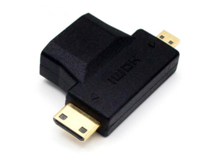 Аксессуар KS-is 2в1 HDMI F - Micro D HDMI/Mini C HDMI M KS-361 - фото 1 - id-p197525910